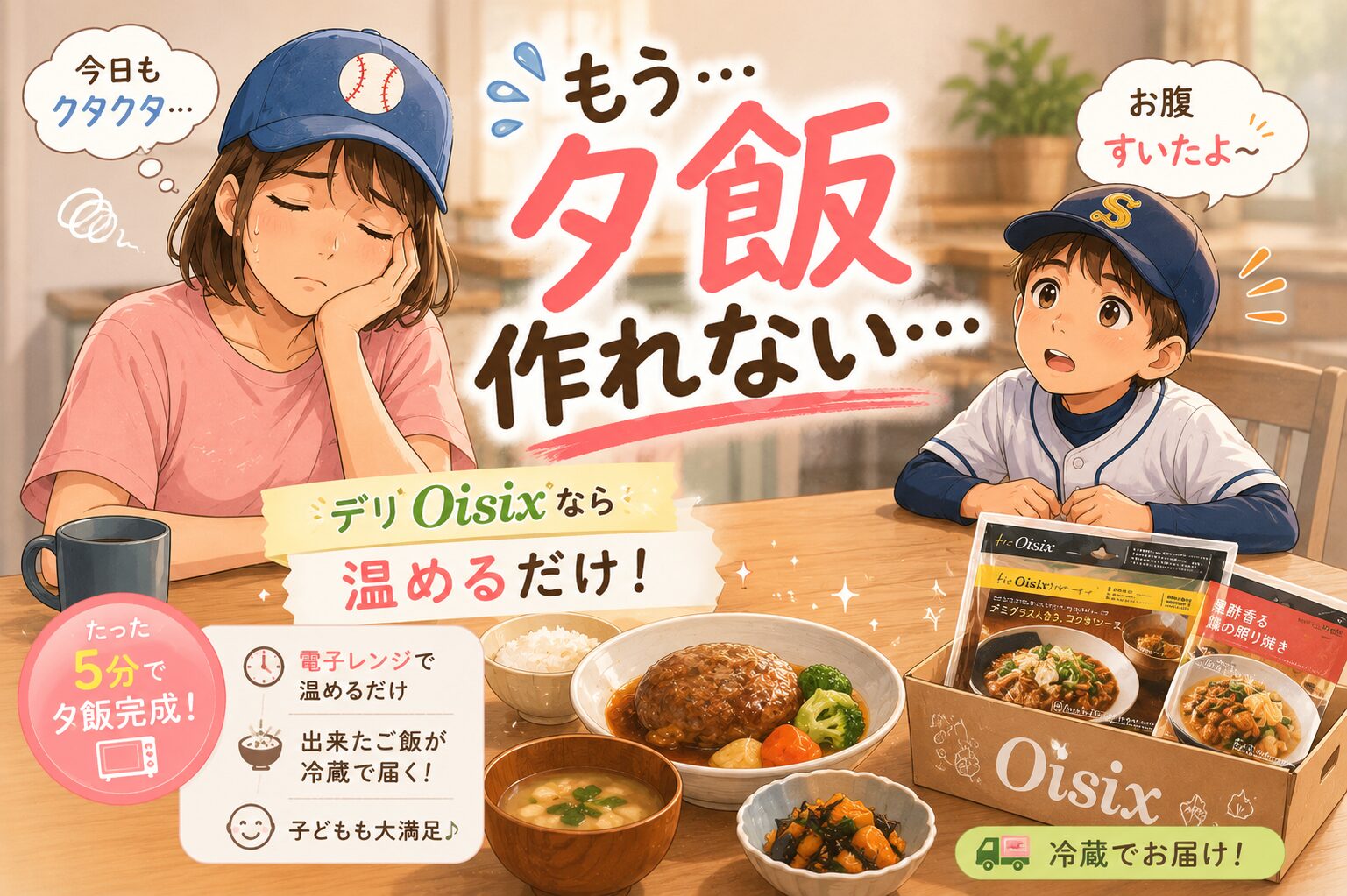 夕飯　デリOisix 　共働き